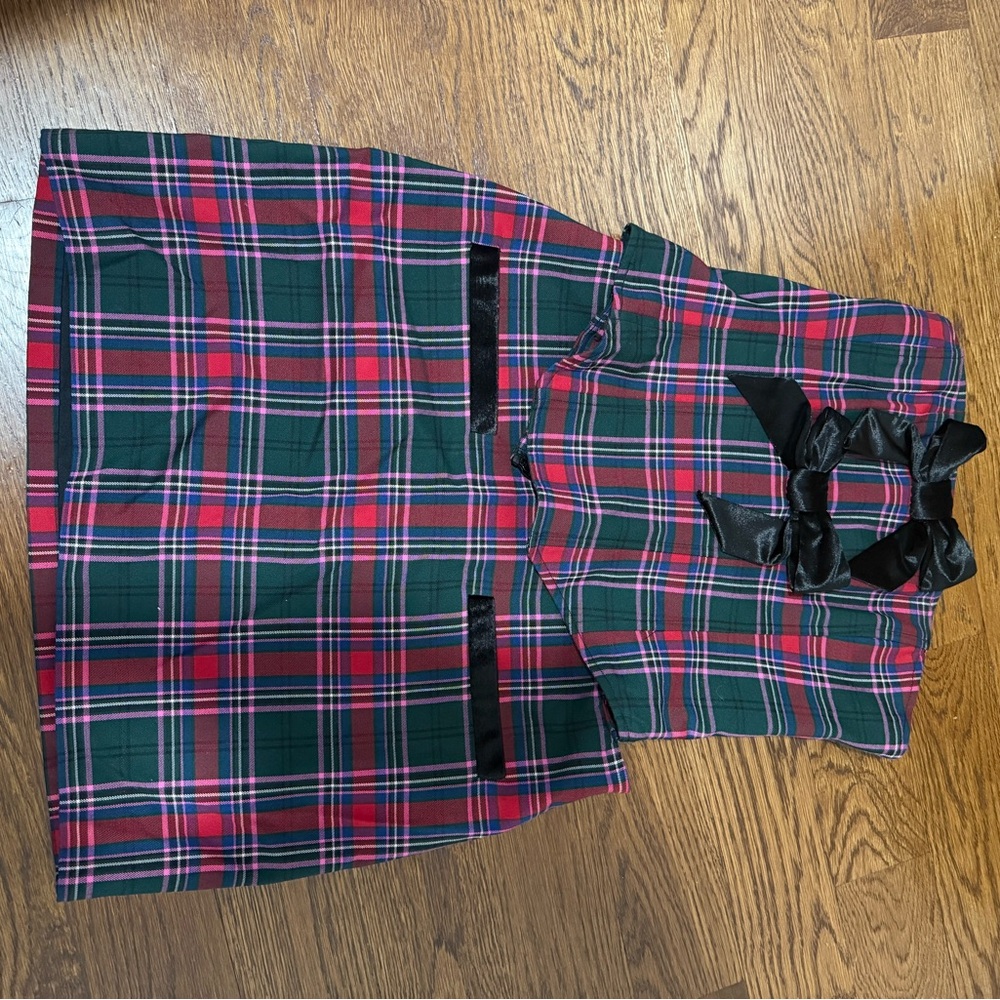 MAJORELLE Plaid Dress in Red and Green